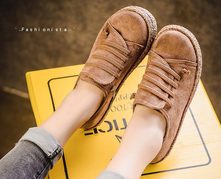 ฮ็อตฮิตเป็นที่สุดฉุดไม่อยู่แร้ว!!!! .. สต็อคมาเพิ่มครบไซส์ 2สีค่ะ ด่วนๆๆ NEW NUBUCK VINTAGE SHOES แบบมาใหม่ งานชิคๆเก๋ๆมีสไตล์ พร้อมส่งเลยจ้า รองเท้าคัชชูลำลองสไตล์วินเทจ วัสดุหนังสักกะหราดเนื้อหนานุ่มมว๊ากกก แต่งสายเชือกร้อยด้วยยางยืด ใส่แล้วยืดหยุ่นตามร