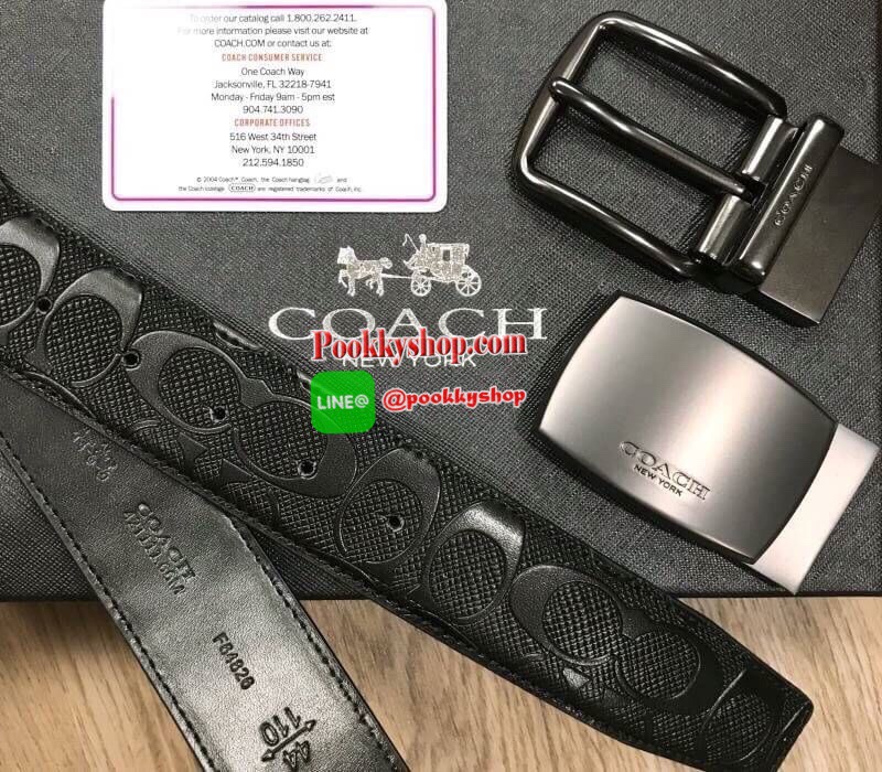 ห้ามพลาดเซทสุดคุ้ม ซื้อ1ได้ถึง2! NEW ARRIVAL! COACH BELT VALUE PACK BOX SET เซทเข็มขัด 2in1 Limited Edition จาก Coachในเซทมีหัวเข็มขัด2แบบ2สไตล์สวยน่าใช้ สายเข็มขัดสามารถกลับด้านใช้ได้2ด้านมี2ลายให้หนุ่มๆสลับใช้ได้ถึง4แบบในเซทเดียวไม่จำเจ สายเข็มขัดปรับระ