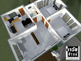 B120 แบบบ้านชั้นเดียว 2 ห้องนอน