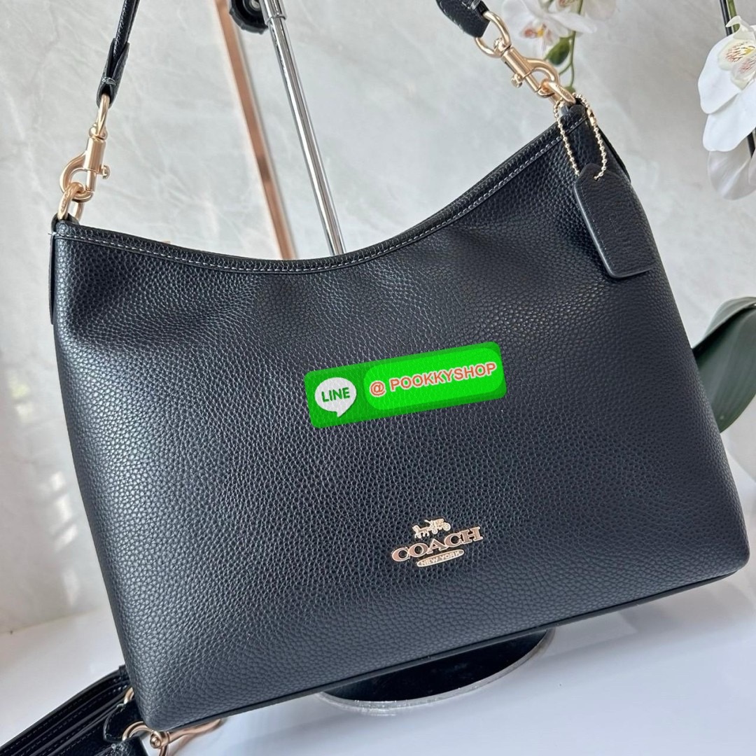 Coach Laurel Shoulder Bag Black CR148 🔖กระเป๋าสะพายข้าง/ไหล่ ทรง hobo สวยทันสมัยไม่มีเอาท์ 🔖วัสดุ : pebble leather 🔖เปิด - ปิด แบบซิปบน ภายในช่องโล่งกว้าง มีช่องรับแยกสองช่องมีซิปหนึ่งช่อง จุของได้เยอะ