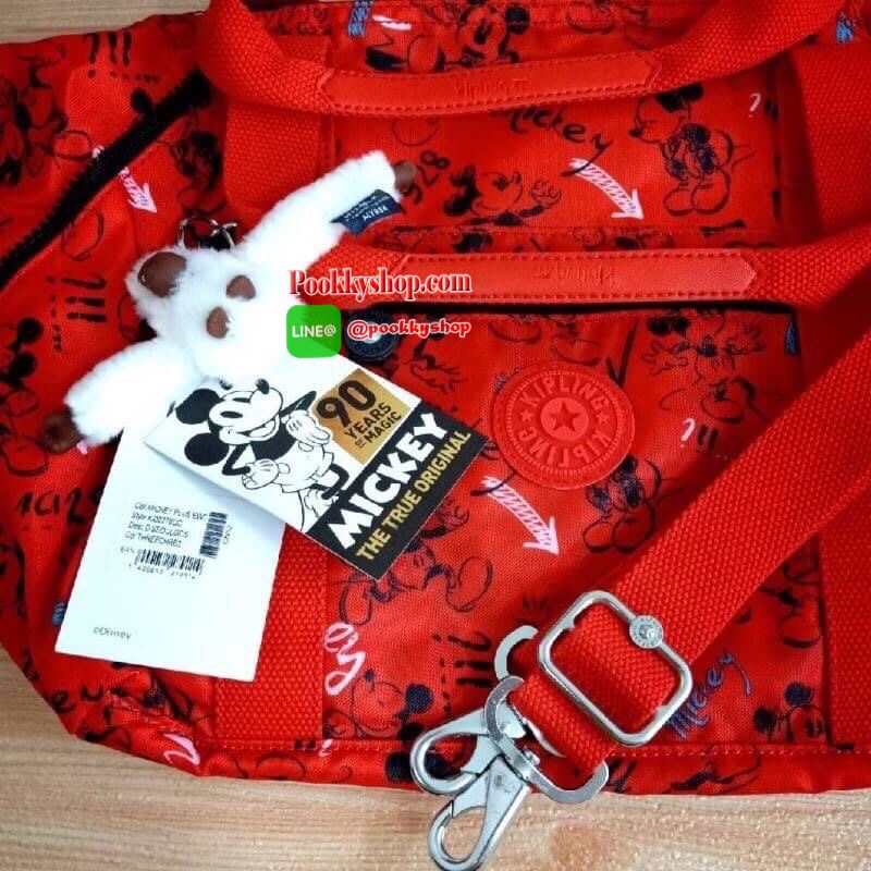 Disney's® 90 Years of Mickey Mouse Handbag 👍 รุ่น ART size M 👍กระเป๋าผ้าคิปลิงสะพายไหล่ได้ ครอสบอดี้ได้ มีสายยาวให้ 👍สามารถปรับสไตล์กระเป๋าได้2รูปแบบ เป็นtote หรือเก็บหูกระเป๋าก็ได้ 👍ช่องใหญ่ใส่ของได้จุ เปิดปิดด้วยซิป
