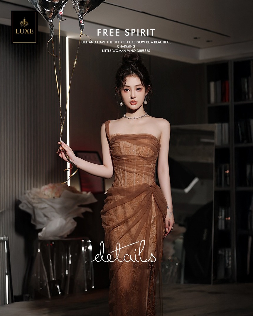 เดรสแฟชั่น เดรสเสื้อเกาะอก มีโครงแบบคอร์เซ็ต