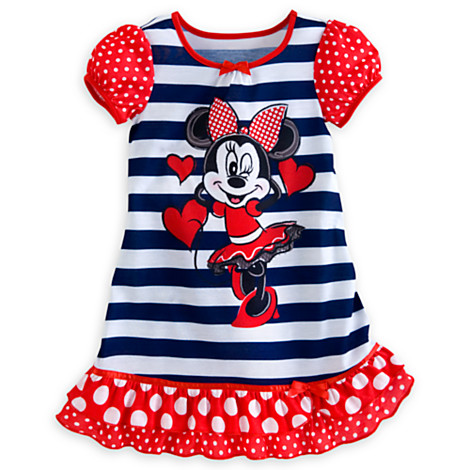 Minnie Mouse Striped Nightshirt for Girls Size3