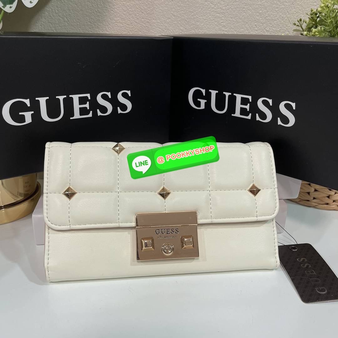 Guess แท้ Outlet กระเป๋าตัง ใบยาว เปิดปิดด้วยกระดุมแม่เหล็ก ใครชอบใส่บัตรได้เยอะ ต้องรุ่นนี้เลย