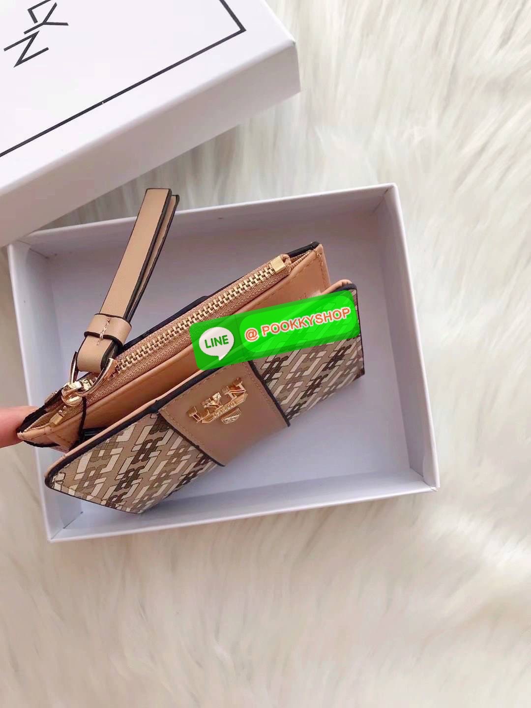 แท้ Outlet Lyn กระเป๋าสตางค์ กระเป๋าสตางค์ใบสั้น