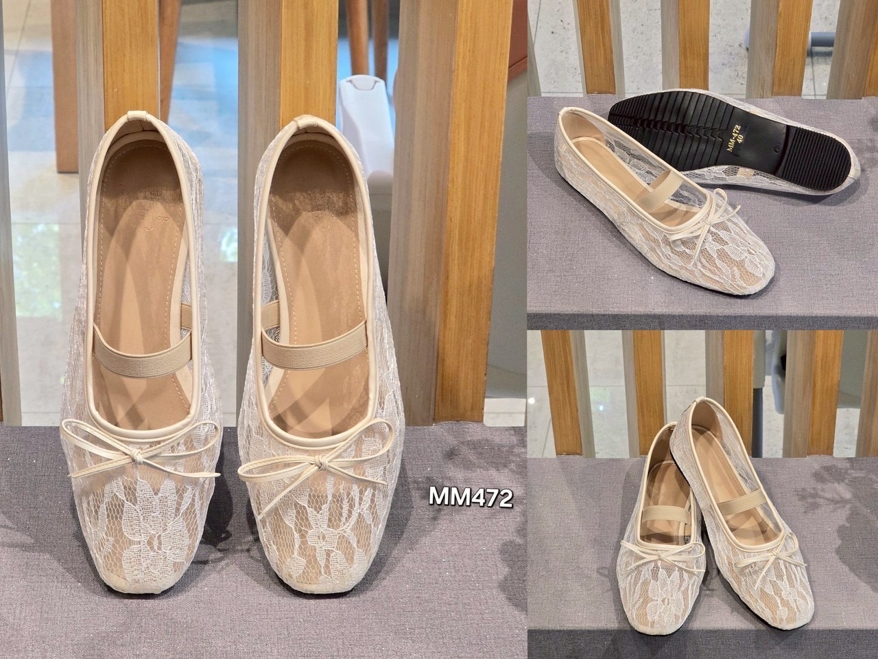 แบบใหม่ มาแล้วค่ะ พร้อมเสริฟพร้อมส่งคร่าาา รองเท้าแฟรช style valentino ผ้าลูกไม้ น่ารัก มากๆ สวยหวานสุดๆ สีพื้นเรียบหรู พื้นยางกันลื่น หนังนิ่มมากๆ เก๋ๆ สวยมากๆ ใส่เที่ยว ใส่ทำงานได้สบายๆคร่าา