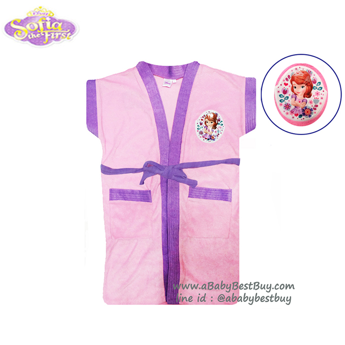 ฮ (size S-L) - Disney Sofia the First ชุดคลุมว่ายน้ำ เด็กผู้หญิง - สำหรับเด็กอายุ 4-14 ปี ) ชุดคลุมว่ายน้ำ Disney Sofia the First สีม่วง สุดน่ารัก ผ้าดี ลิขสิทธิ์แท้