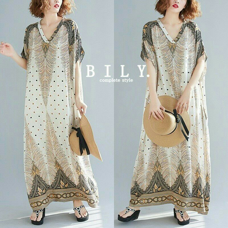 เข้าเพิ่มรอบ 5 !!!😱 NEW ARRIVAL Complete style by BILY. แมกซี่งานสวยตัวยาว งานคอวีตัวยาวพริ้วๆค่ะ ผ้าลื่นนุ่มทิ้งตัวดี แขนสั้นทอลวดลายกราฟฟิกสวยมาก สีสันครีมน้ำตาลทั่วตัวค่ะ ดูวินเทจรุ่นนี้ทรงสวยดีไซส์น่ารัก งานผ้าดีใส่สบายมากไม่ร้อนค่ะ