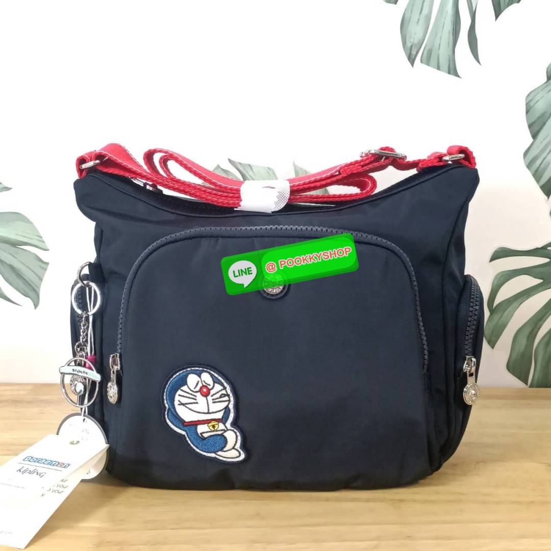 Kipling GABBIE Mini Doremon Blue กระเป๋าสะพายข้างรุ่นใหม่จาก Kipling X Doremon Collection วัสดุด้านนอก Nylon + ซับใน Polyester