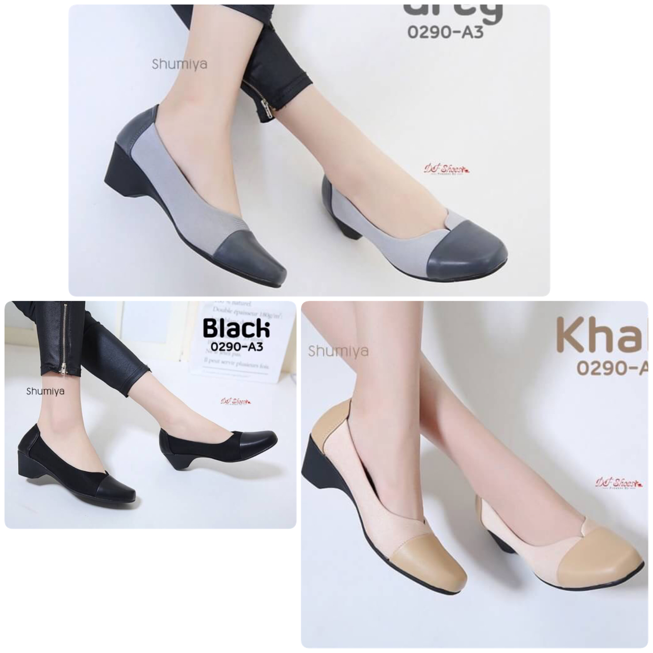 สินค้าพร้อมส่ง รองเท้าคัชชูส้นสูง วัสดุหนังPUบุผ้า พื้นบุนุ่ม ใส่สบายมาก รับน้ำหนักดี งานสวย สุภาพ ใส่ได้ทุกโอกาส ห้ามพลาดจัดเลยค่ะ