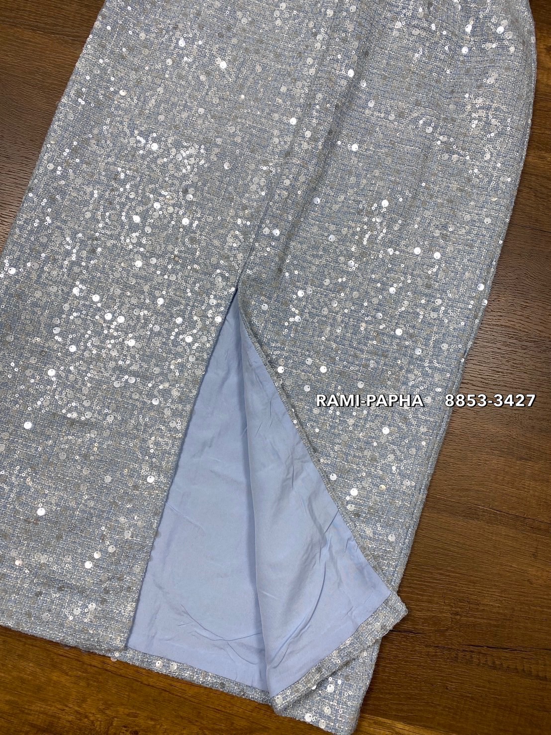 เดรสแฟชั่น เดรสตัวยาวเนื้อผ้าทวีตปักwinkสวยหรูโดดเด่น