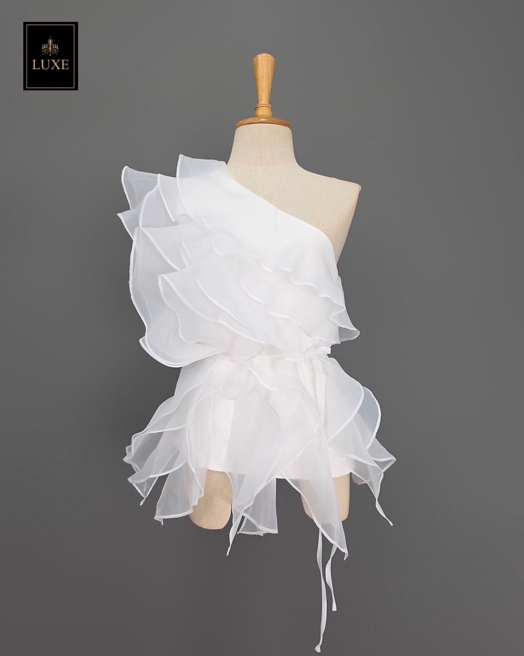 เสื้อแฟชั่น เสื้อแขนกุดไหล่เดียว