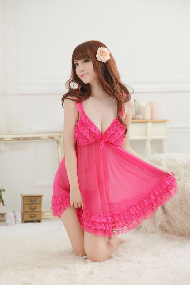 ชุดนอนเซ็กซี่ ชุดนอนซีทรู ชุดนอน สายเดี่ยว แต่งระบายเนื้อหรู สีขาวหรู ดุจเจ้าหญิง เนื้อผ้าเกรดไฮโซ แต่งระบาย ช่วงคอและระบายชาย สินค้า ญี่ปุ่นคะ +G-string เข้าชุด