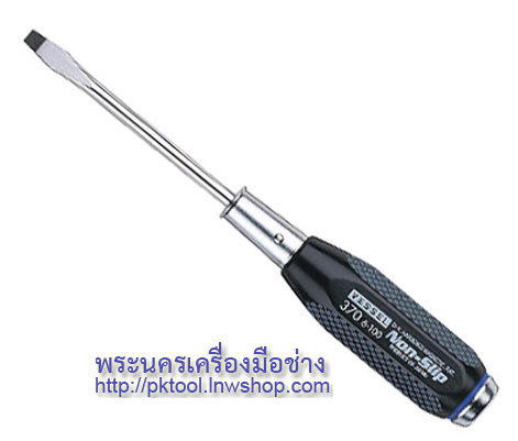 ไขควงน็อน-สลิป VESSEL No.370 (Non-Slip Tang-Thru Screwdriver)