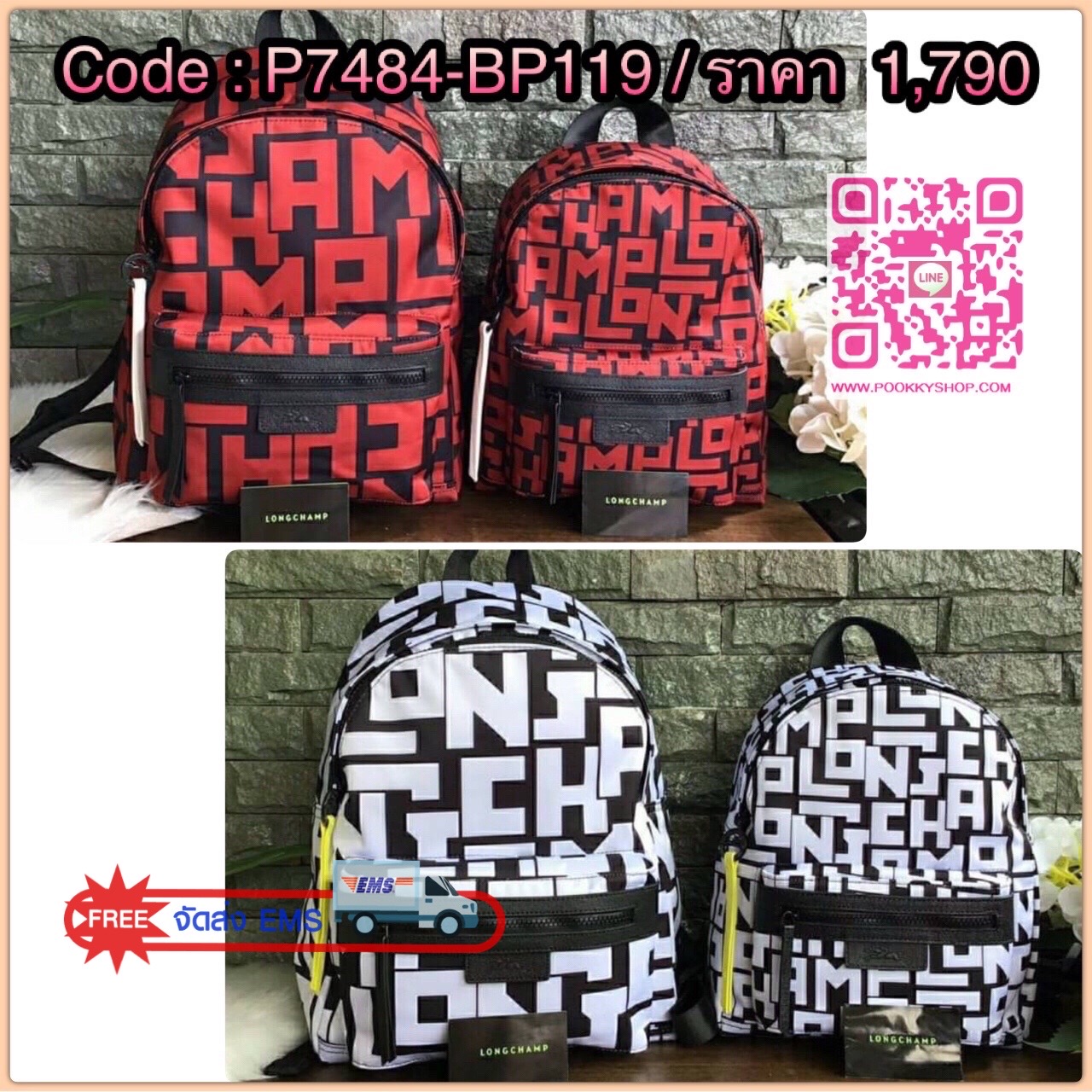 LONGCHAMP LE PLIAGE LGP BACKPACK รายละเอียด • วัสดุ: ผ้าใบ • อะไหล่: นิกเกิล • ตัวกระเป๋า: ผ้าใบโพลีอะไมด์เคลือบด้านใน • ตกแต่ง: หนังวัว รายละเอียดภายนอก • การปิด: ด้วยซิป • สายสะพาย: เลื่อนปรับระดับได้ • ช่อง: 1 ช่องซิป ภายใน • ช่องใส่ของ: 1 ช่อง ช่องด้า