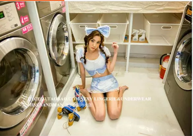 ชุดเมทสาว แสนสวย คอสเพลย์ ชุดสาวใช้ สุดเซ็กซี่