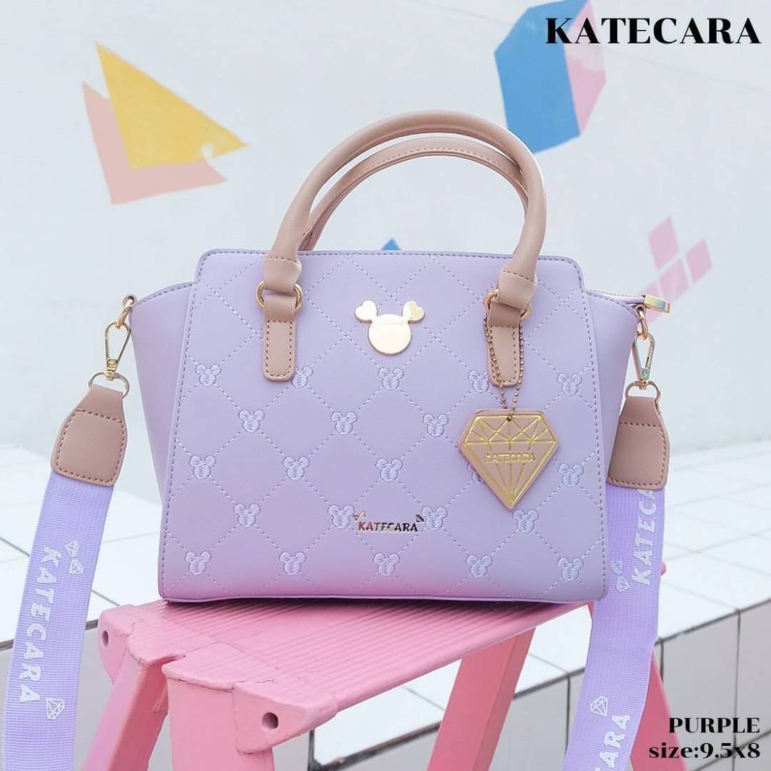 ว๊าวววๆๆ สวยมาก แบรนด์แท้ KATECARA สีพาสเทลหน้ามิกกี้ มี2 สาย ใบใหญ่ งานสวยมากๆ คะ