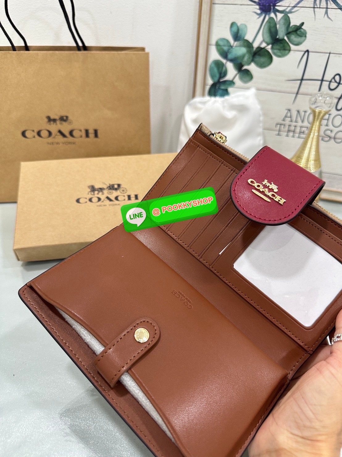 🍀Coach C2874 Tech Phone Wallet In Colorblock Signature 🍀 COLOR: signature canvas