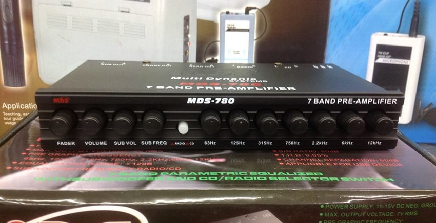 ปรีแอมป์รถยนต์ 7 แบนด์ ยี้ห้อ MDS รุ่น MD-780