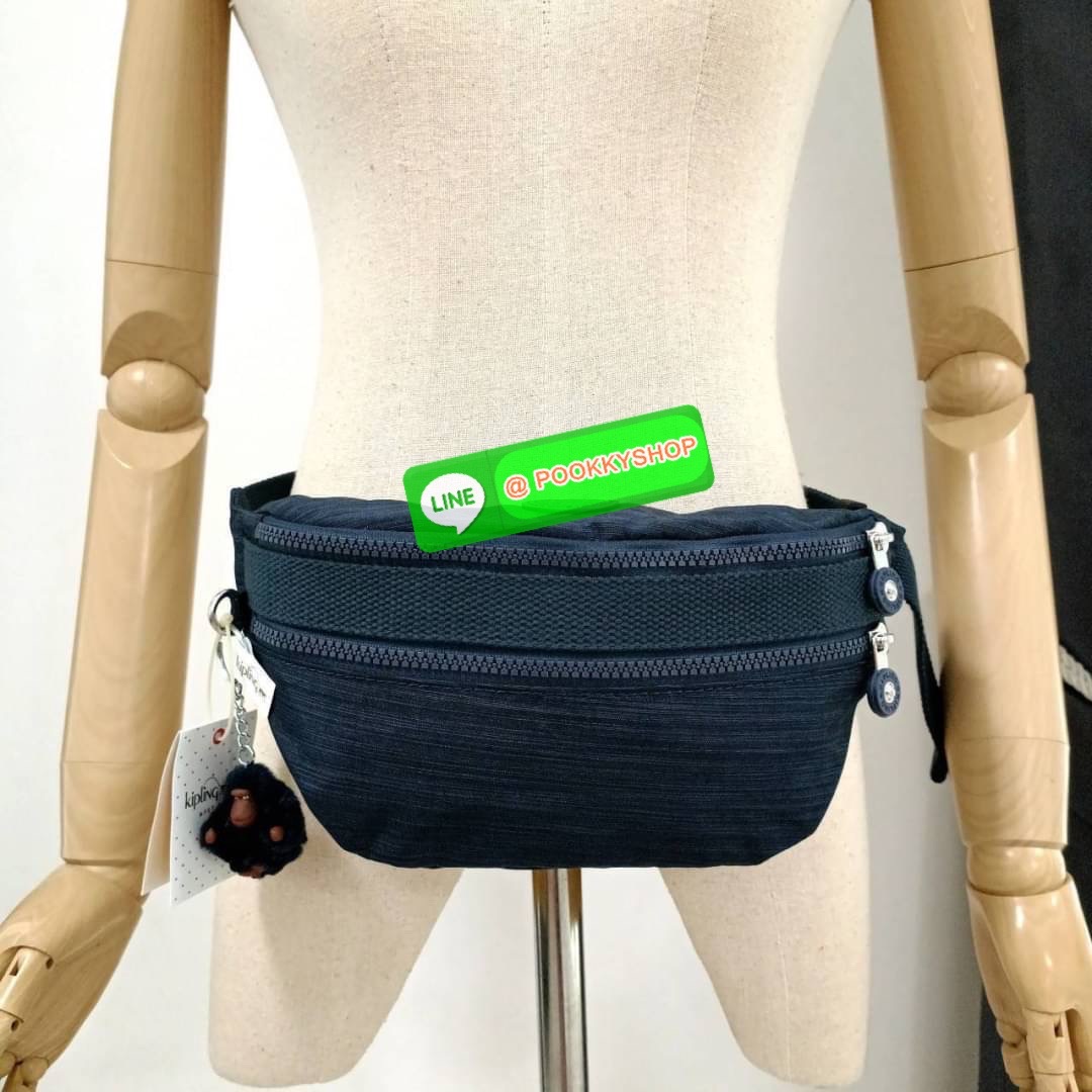 KIPLING YASEMINA Fanny Pack ซับในสีพื้น หัวซิปโลหะไม่มีอักษรแบรนด์ กระเป๋าคาดอกหรือคาดเอว วัสดุด้านนอก Nylon +polyester