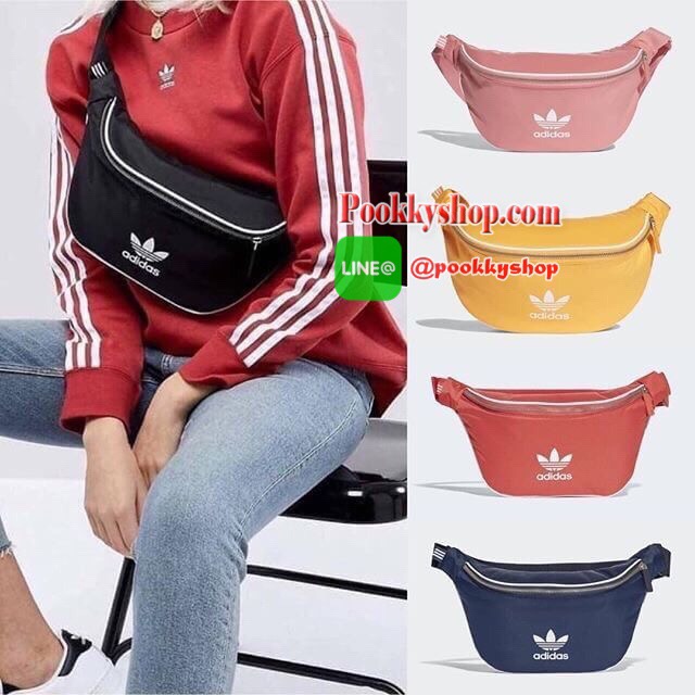 ADIDAS ORIGINALS ADICOLOR WAIST BAG Best seller! **ดาราเซเลปใช้กันเพียบ ช้าอดหมดก่อนนาจา กระเป๋าคาดอก/คาดเอวสุดชิค ดีไซน์เรียบง่าย แต่สะพายแล้วเท่ห์ คลาสสิคสุดๆ อะไหล่เงิน เปิด-ปิด ด้วยซิป ภายในกว้าง ใส่กระเป๋าสตางค์ยาวได้ และของจุกจิกได้ พอประมาณ มีช่องซ