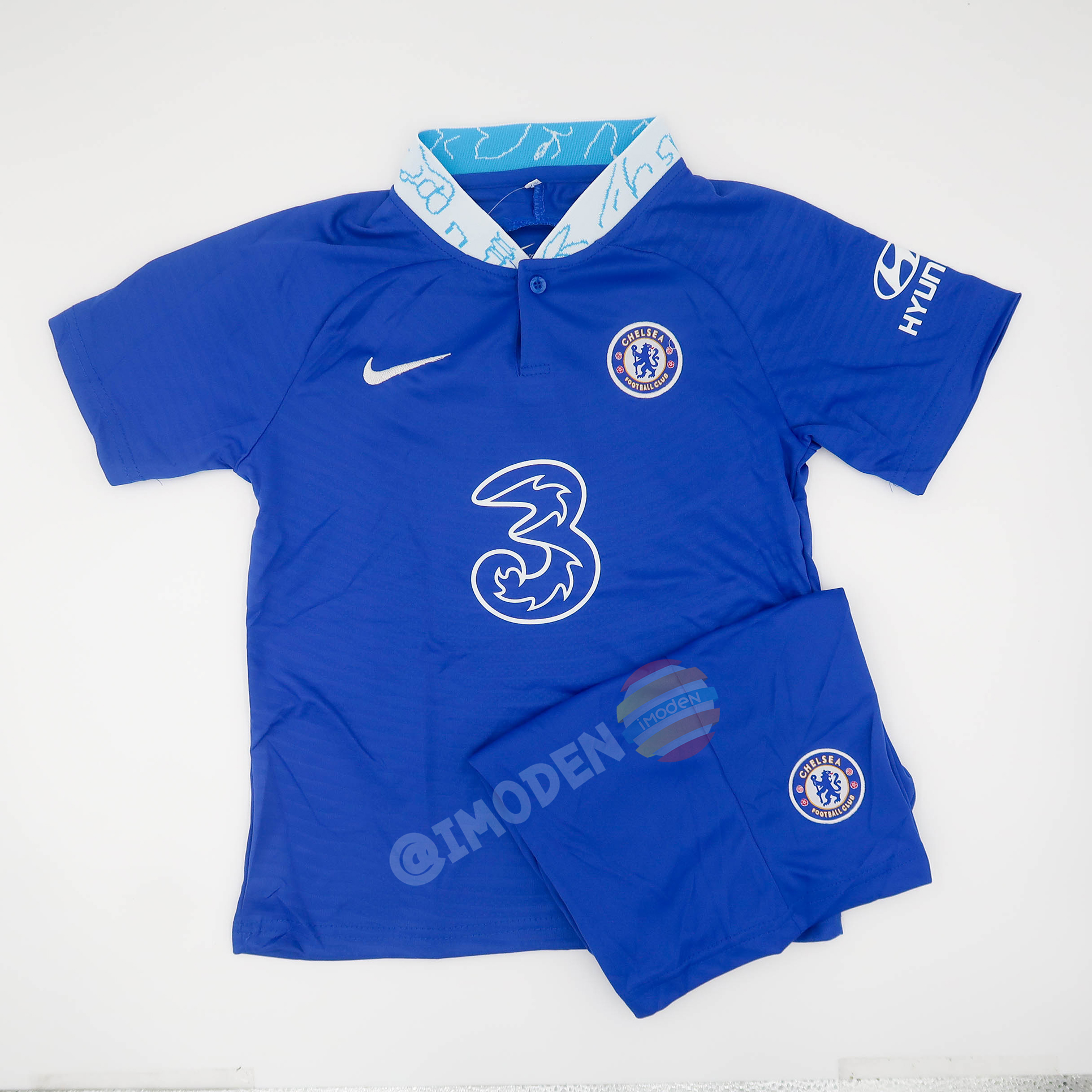 ชุดฟุตบอล IMODEN เสื้อบอล เด็ก ได้ทั้งชุด แขนสั้น CHE3221 : Chelsea เชลซี สีน้ำเงิน ชุดเด็ก 2021/22