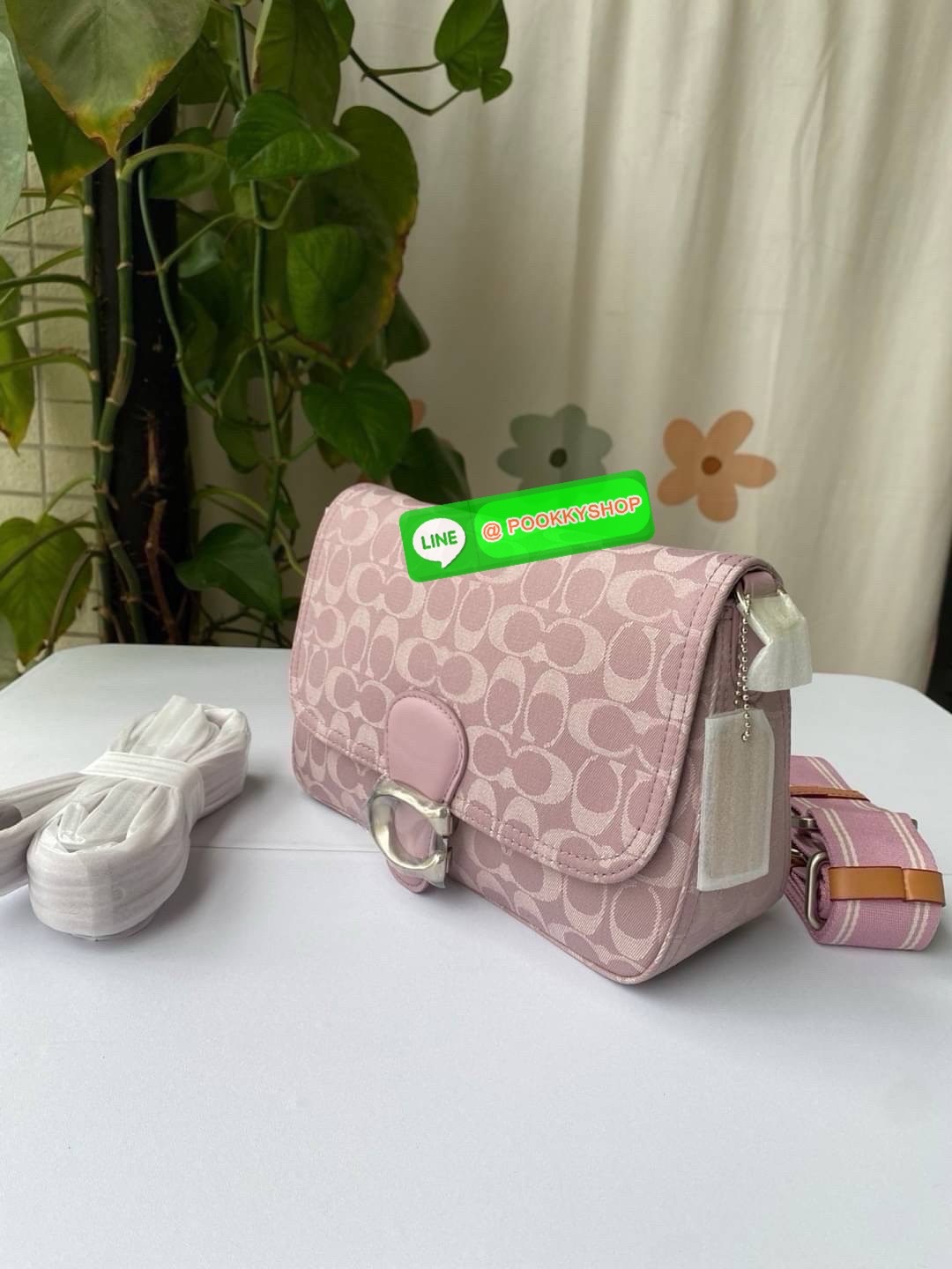 Coach CJ854 Soft Tabby Shoulder Bag In Signature Jacquard Features denim