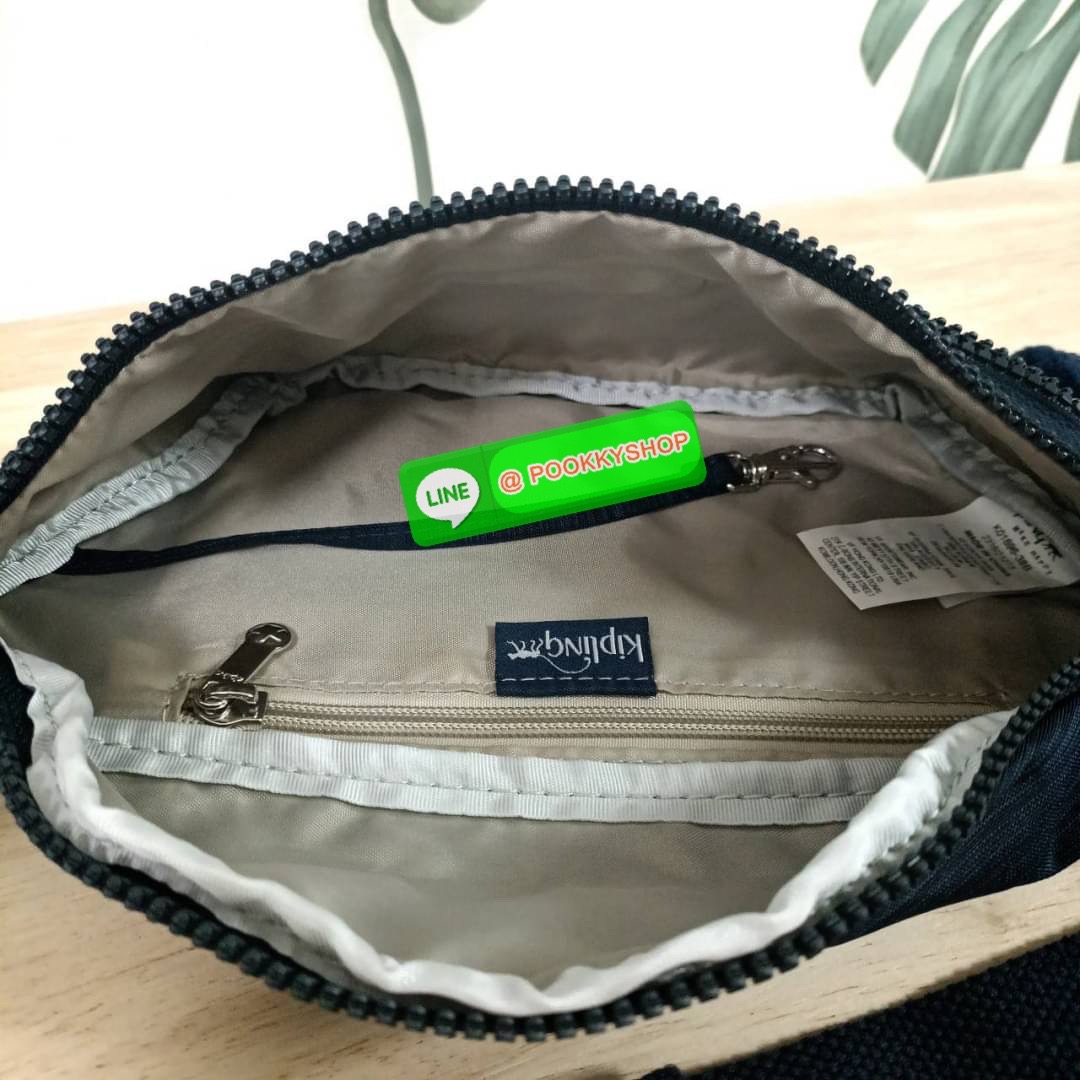 KIPLING YASEMINA Fanny Pack ซับในสีพื้น หัวซิปโลหะไม่มีอักษรแบรนด์ กระเป๋าคาดอกหรือคาดเอว วัสดุด้านนอก Nylon +polyester