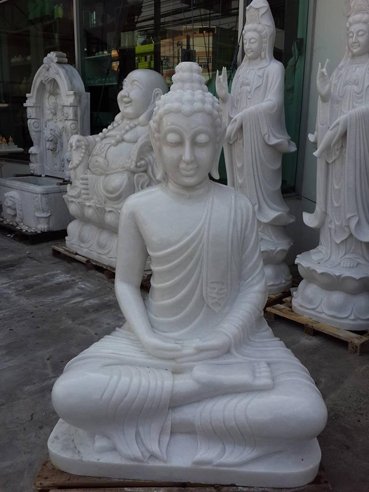 พระพุทธรูปหินอ่อน หน้าตัก 100 สูง 150 ลึก 70 cm