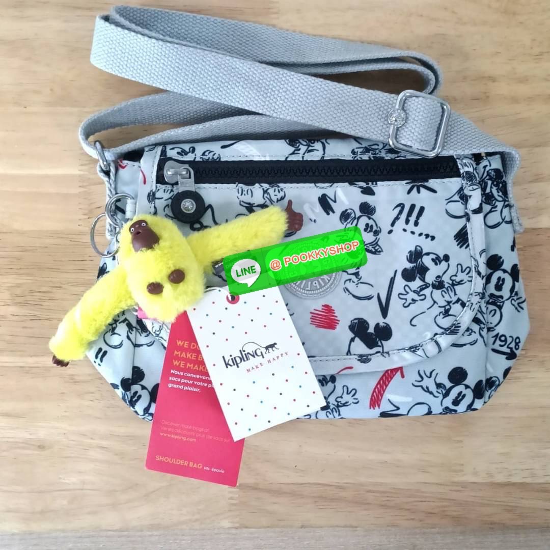 KIPLING SABIAN CROSSBODY MINI BAG กระเป๋าสะพายข้าง วัสดุ Nylon & Polyester 100% ขนาดเล็กกำลังน่ารัก เปิด-ปิดด้วยฝาปิดกระดุมแม่เหล็กและซิปแบรนด์ ด้านในทีแท็กแบรนด์