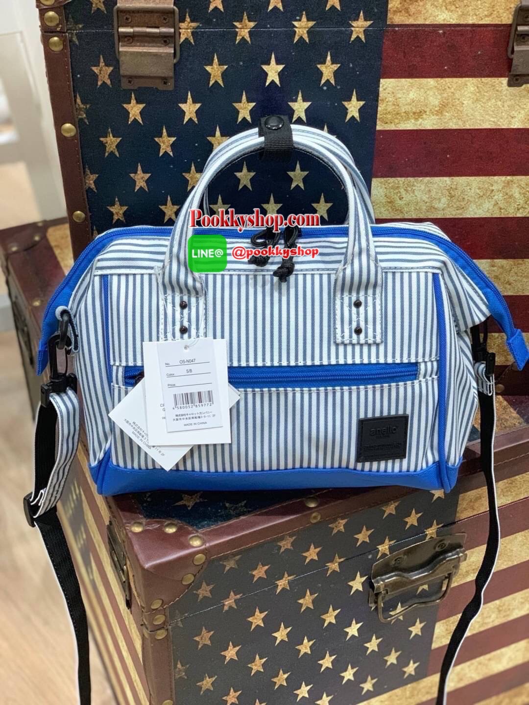 ANELLO MINI SHOULDER BAG MULTI COLOR OS-N047 กระเป๋าสะพายข้าง Multi Colors Collection สีสันสดใสสะดุดตา มี Logo เป็นยางนูนสีดำตัดกับสีกระเป๋า ทำให้ดูน่าใช้มากยิ่งขึ้น (Lining anello) วัสดุpolyester มีลักษณะเฉพาะตัวด้วยสี Two Tone ทั้งตัวกระเป๋า,ซิป,ก้นกระเ