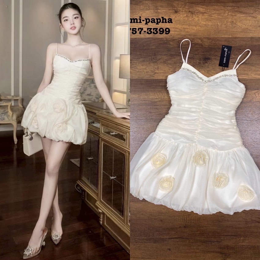 เดรสแฟชั่น ชุดเดรส สไตล์สาวเวียด สีชุดคือสวยลูกคุณหนูมากๆค่ะ