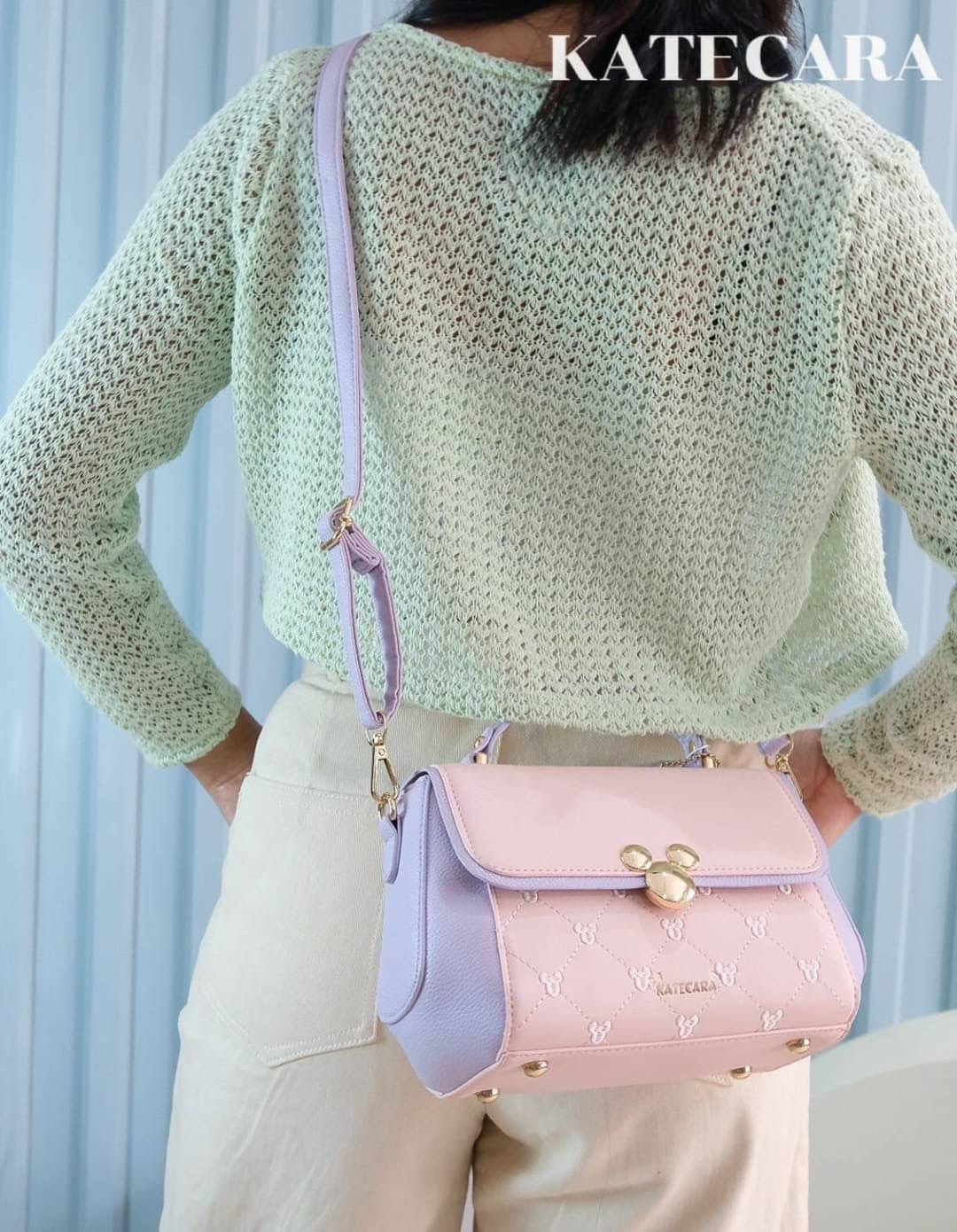 ว๊าวววๆๆ สวยมาก แบรนด์แท้ KATECARA หน้ามิกกี้ สีทรูโทน พาสเทล สวยหวานละมุล มี2 สาย งานสวยมากๆ คะ