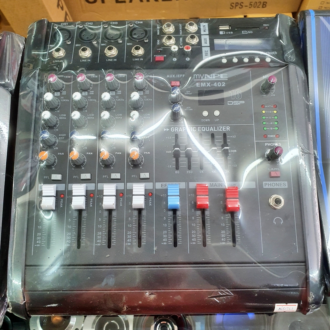เพาเวอร์มิกเซอร์ POWER MIXER 4 ch ยี่ห้อ myNPE รุ่น EMX-402