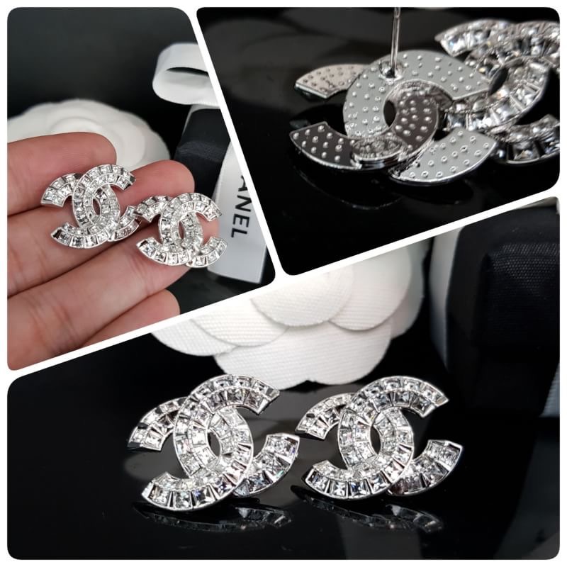 Super Hi-End Quality !!!! ((งาน 1:1 เหมือนในช็อปมากที่สุดในท้องตลาด)) Chanel Earring ต่างหูชาแนลงาน 1:1 เหมือนของแท้เป๊ะๆค่ะ ชนช็อป คอลล่าสุดปลายปี 2019 รับรองงานสวยมากกกกก ดูหรู ดูผู้ดีสุดๆ งานดี งานคุณภาพดีมากๆมากๆคะรับประกันความพอใจเลยค่ะ ตัวเรือนสีเงิ