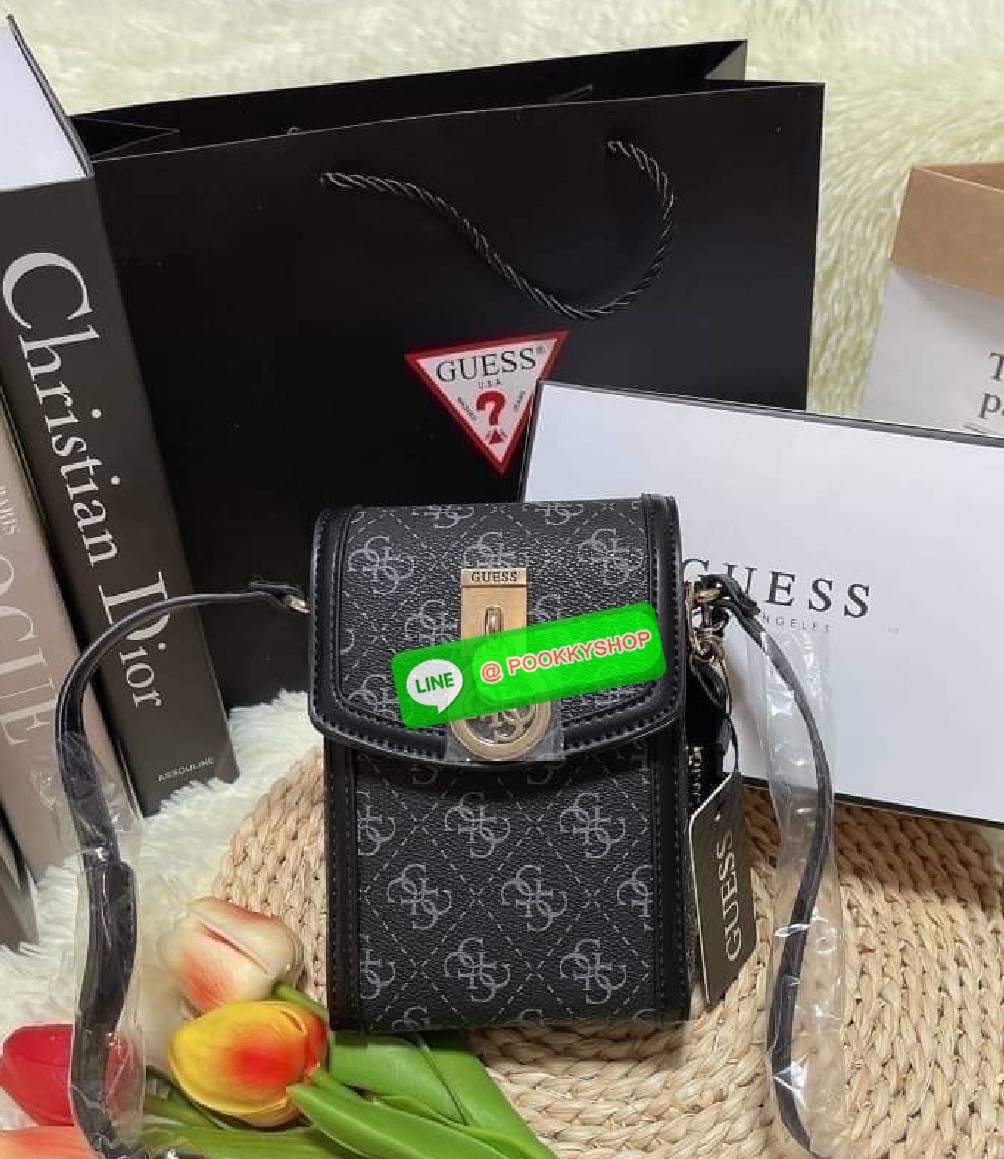 GUESS ฮอตและปังกว่านี้ไม่มีแล้ว!! กระเป๋าเอนกประสงค์ สำหรับใส่โทรศัพท์ ใส่เงิน ขนาดพกพาดีงาม!! บอกเลยว่าสวยทุกสี มาครบเซ็ทพร้อมส่งต่อเป็นของขวัญได้เลยค่า