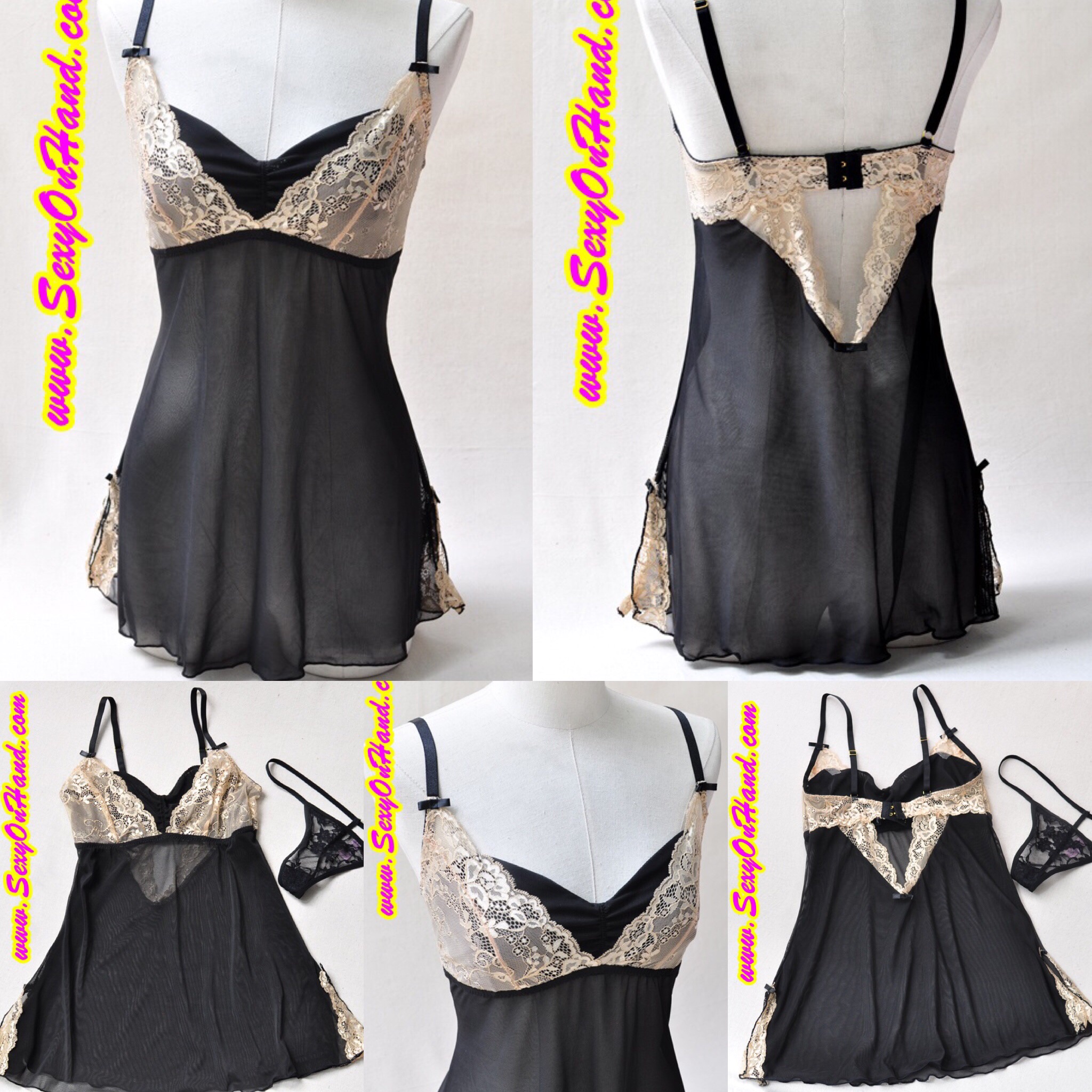 ชุดนอนเซ็กซี่ ชุดนอนซีทรู สายเดี่ยวสีดำ แต่งลูกไม้ สีทองเกรดหรูช่วงอก และด้านหลัง เนื้อผ้าสวยหรูทิ้งตัว งานเกรดพรีเมี่ยมคะ