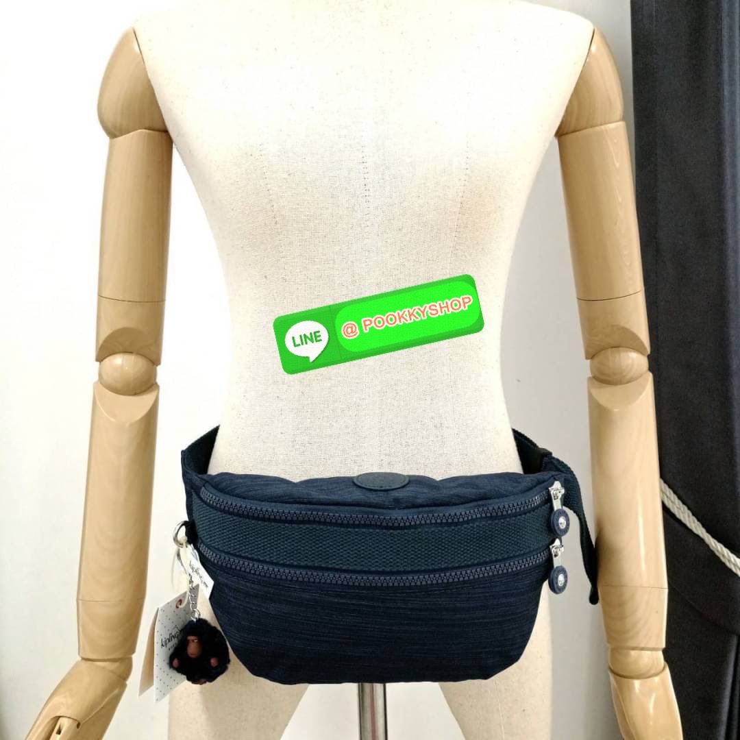 KIPLING YASEMINA Fanny Pack ซับในสีพื้น หัวซิปโลหะไม่มีอักษรแบรนด์ กระเป๋าคาดอกหรือคาดเอว วัสดุด้านนอก Nylon +polyester