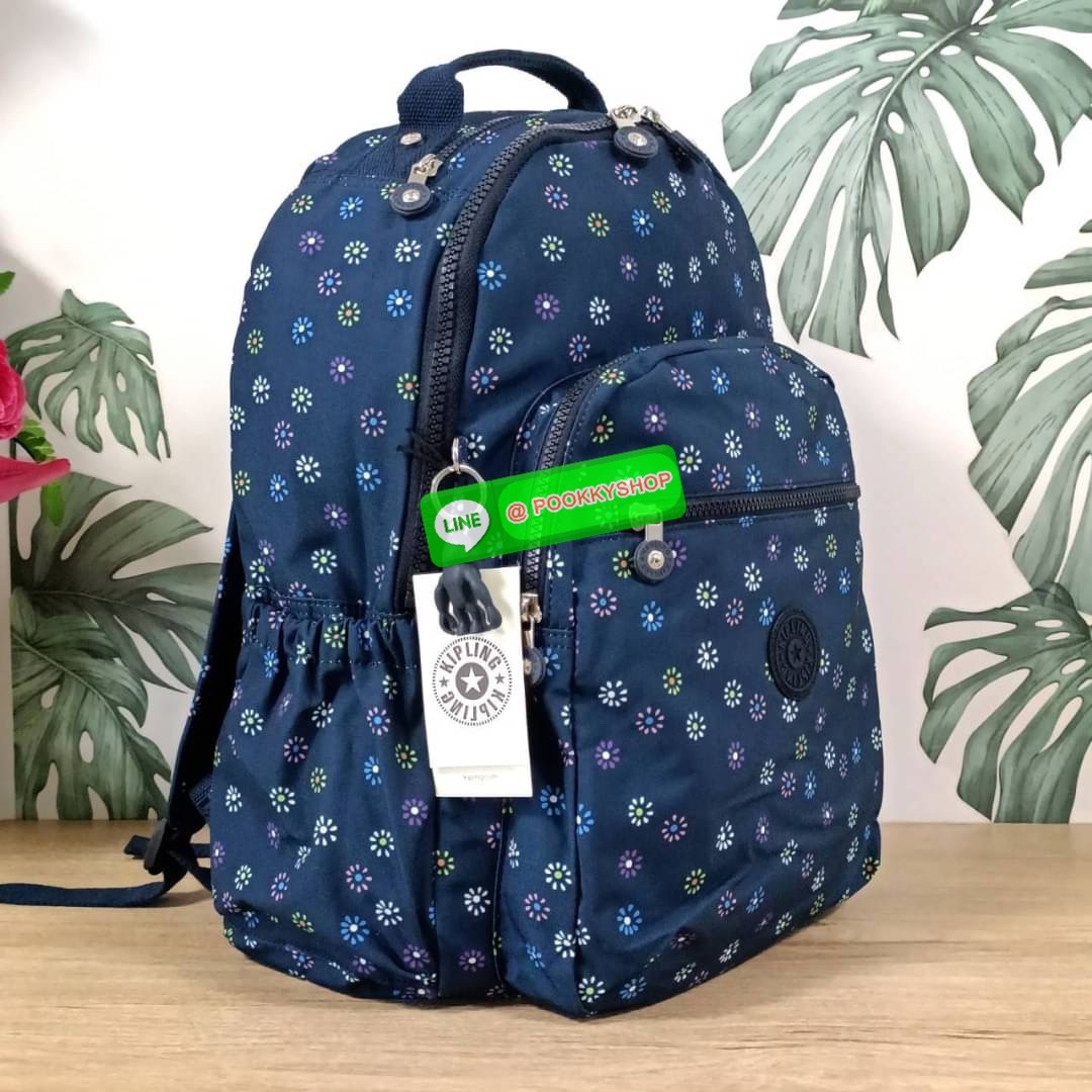 KIPLING Seoul Large 15" Laptop Backpack กระเป๋าเป้สะพายหลัง วัสดุด้านนอก Nylon ซับใน Polyester รุ่นใหม่เหมาะสำหรับเดินทางระยะสั้น จะซื้อใช้เองหรือมอบเป็นของขวัญก็สวยถูกใจผู้รับค่ะ💖