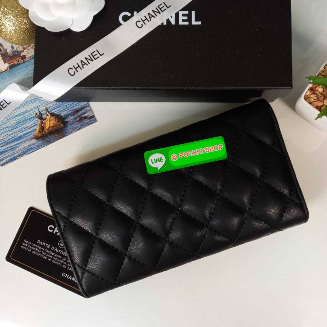 CHANEL ZIP LONG WALLET (CH366) VIP GIFT WITH PURCHASE (GWP) พรีเมี่ยมกิ้ฟ Limited Edition จาก CHANEL Duty Free **กระเป๋าสตางค์ใบยาว แบบพับ 3 ตอน ใช้งานแบบจุใจมาก ทรงสวย หรูหราอย่างมีระดับ ขนาดเหมาะมือ หยิบจับง่าย ภายในมีช่องใส่บัตร ธนบัตร และสามารถใส่เหรี
