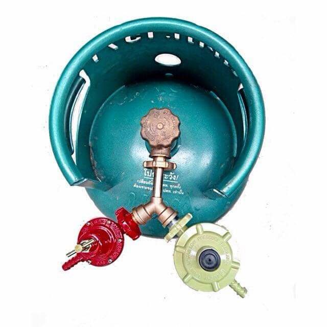 ข้อต่อสามทาง Y ทองเหลือง แยกหัวปรับแรงดันแก๊สHigh-Lowในถังเดียว