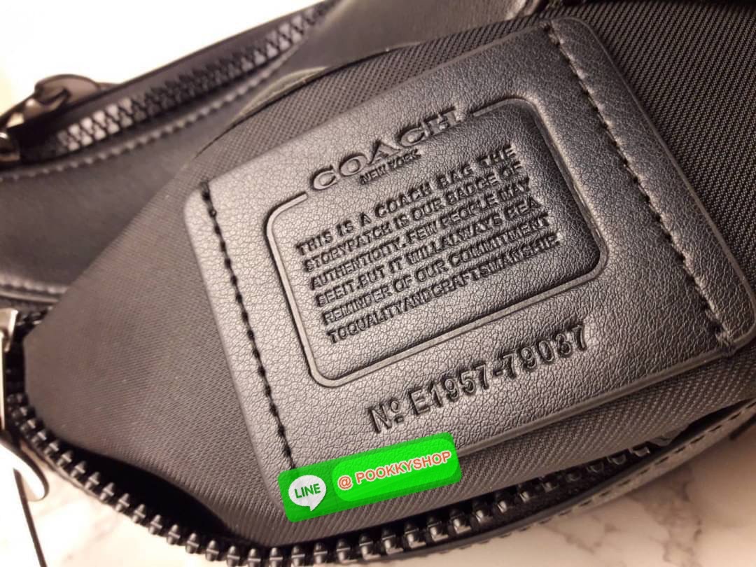 BLACK IN STOCK💥 BEST SELLER!!🔥🔥 >>>มาแล้วๆ ระดับตัวTOP รุ่นฮิต ที่ทุกคนรอคอย😎😎 COACH RIVINGTON BELT BAG IN SIGNATURE CANVAS WITH COACH PATCH(COACH 79037)🍁อย่างหล่อเลย สุดเท่ ลงตัวจริงๆ!! //⚠️