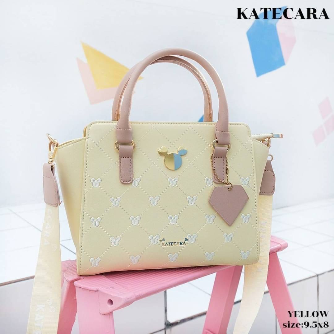 ว๊าวววๆๆ สวยมาก แบรนด์แท้ KATECARA สีพาสเทลหน้ามิกกี้ มี2 สาย ใบใหญ่ งานสวยมากๆ คะ