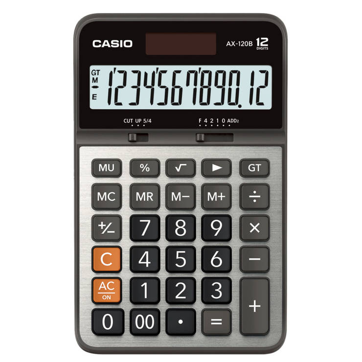 เครื่องคิดเลขตั้งโต๊ะ 12 หลัก Casio # AX-120B
