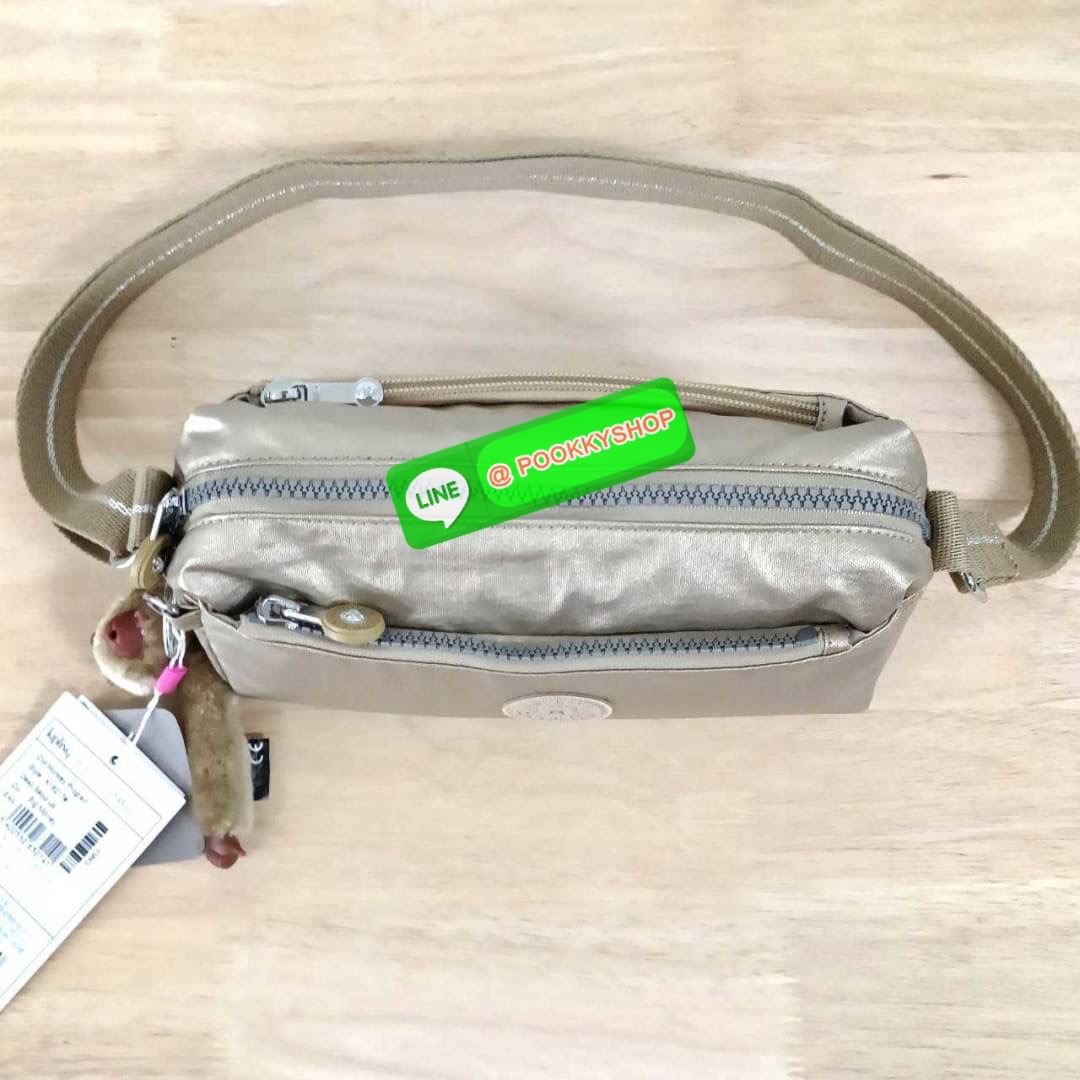 KIPLING Monkey program K16217 Seoul up sling bag รุ่น 3 ซิป สะพายข้าง ขนาดเล็กทรงสี่เหลี่ยมผืนผ้า วัสดุ Nylon 100% หลากหลายฟังก์ชั่นใช้งาน ครบครันในใบเดียว