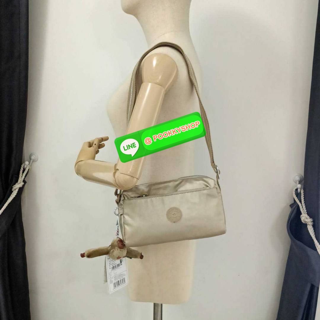 KIPLING Monkey program K16217 Seoul up sling bag รุ่น 3 ซิป สะพายข้าง ขนาดเล็กทรงสี่เหลี่ยมผืนผ้า วัสดุ Nylon 100% หลากหลายฟังก์ชั่นใช้งาน ครบครันในใบเดียว
