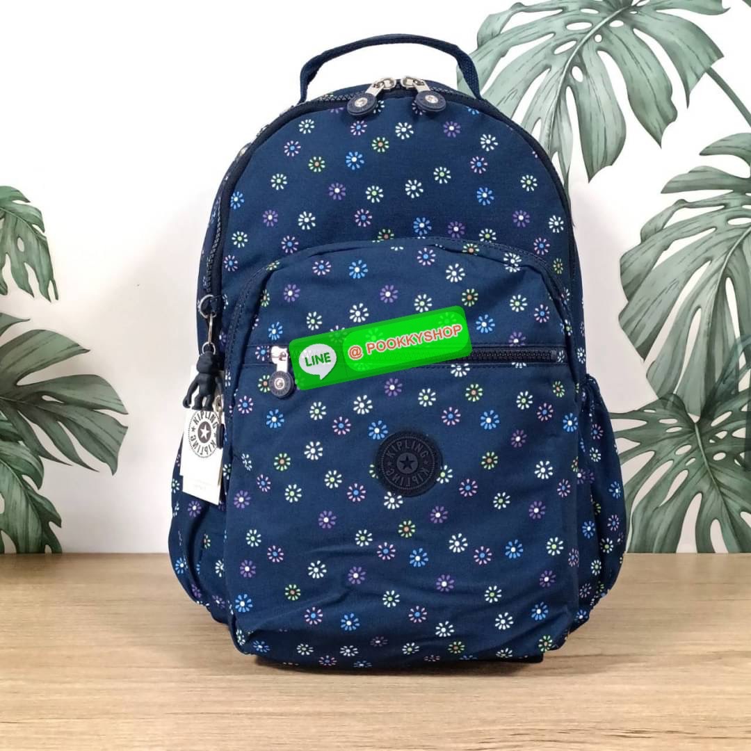 KIPLING Seoul Large 15" Laptop Backpack กระเป๋าเป้สะพายหลัง วัสดุด้านนอก Nylon ซับใน Polyester รุ่นใหม่เหมาะสำหรับเดินทางระยะสั้น จะซื้อใช้เองหรือมอบเป็นของขวัญก็สวยถูกใจผู้รับค่ะ💖