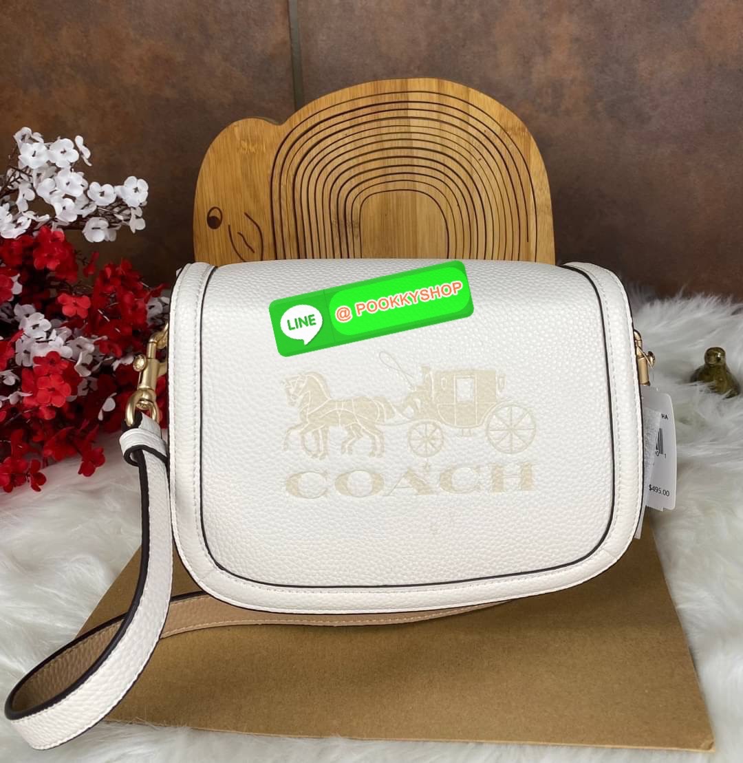 CoachSADDLE BAG WITH HORSE AND CARRIAGE (COACH C4058) หนังกรวดละเอียดภายในกระเป๋ามัลติฟังก์ชั่น กระดุมแม่เหล็ก ซับในผ้านอกกระเป๋าเปิด สายสะพายถอดได้ สายสะพายยาว 22" สำหรับสะพายไหล่หรือ crossbody
