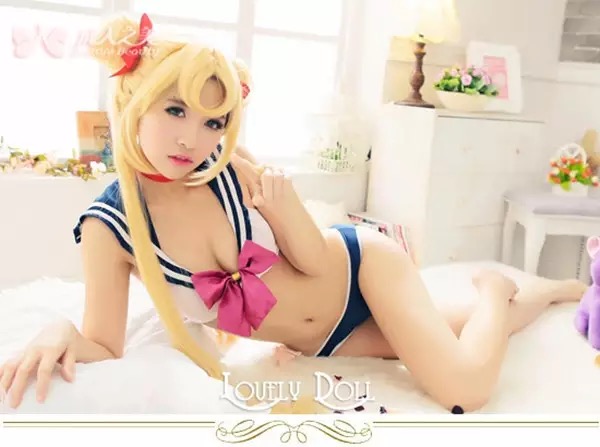 ชุดทูพีซ ชุคอสเพลย์ทูพีซ นักเรียนญี่ปุ่น แต่งคอปกทหารเรือ น้ำเงินแถบขาว สวยใส น่ารัก ๆ คะ