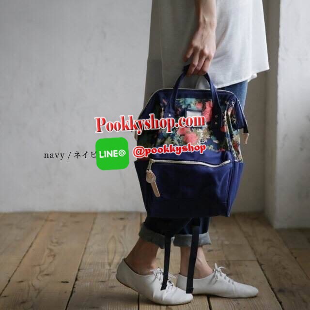 งาน3ป้าย ❤️ ภายในมีวดป((code) ❤️ ดุมCarrot New collection 2017!! กับ Anello Cotton backpack Flower pattern สไตล์วินเทจ ผ้าcottonแท้ ปากกระเป๋ามีโครงเป็นสัญลักษณ์ หูจับมีตัวล้อค ด้านหลังมีซิปเปิดปิดเพื่อหยิบจับของด้านในได้ ภายในกว้าง ใส่a4ได้